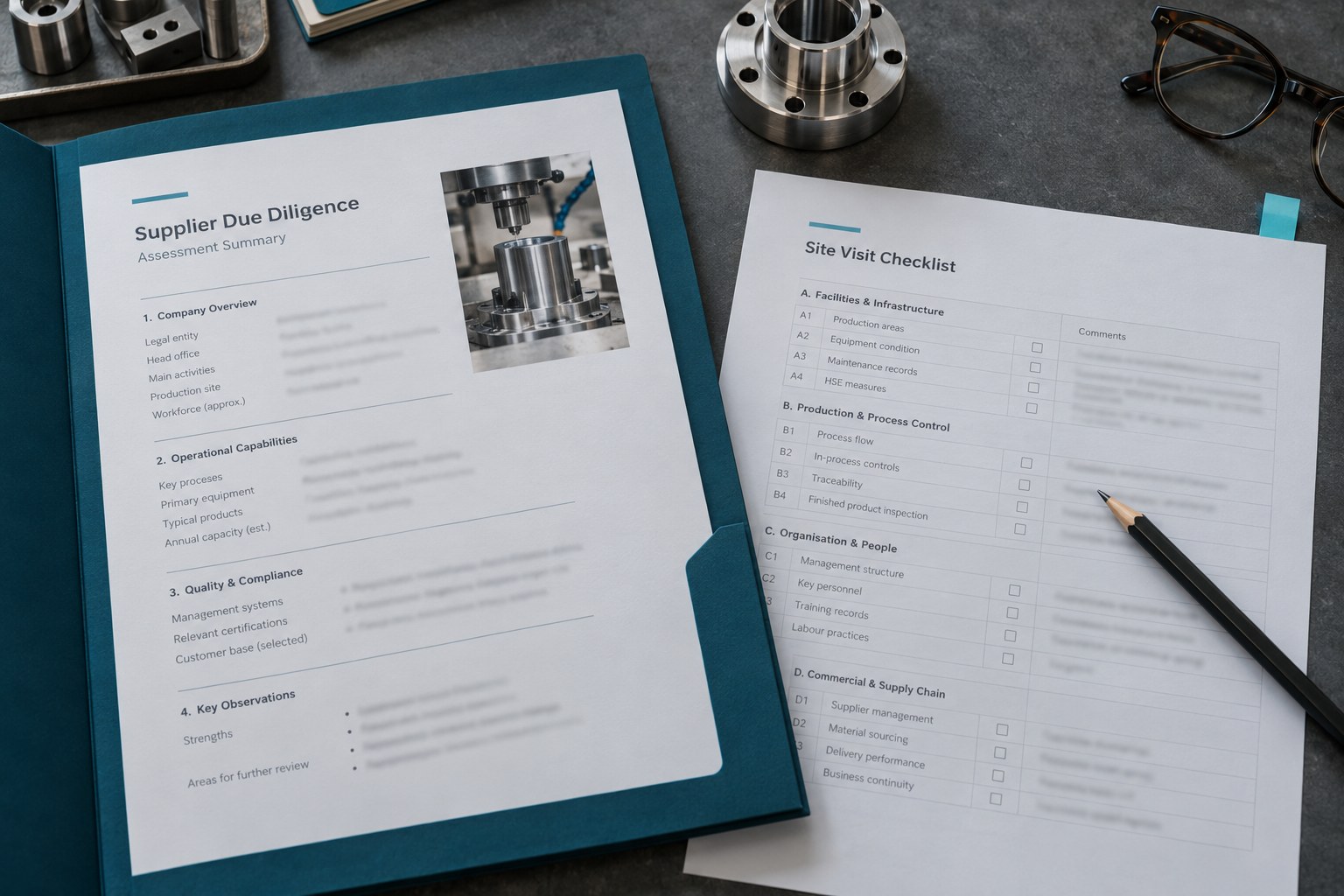 Commercial records laid out for review